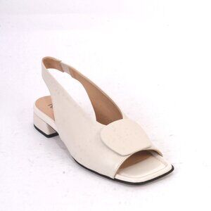 MOT-CLe 2871 Beige Leather Slingbacks Strappy Sandals